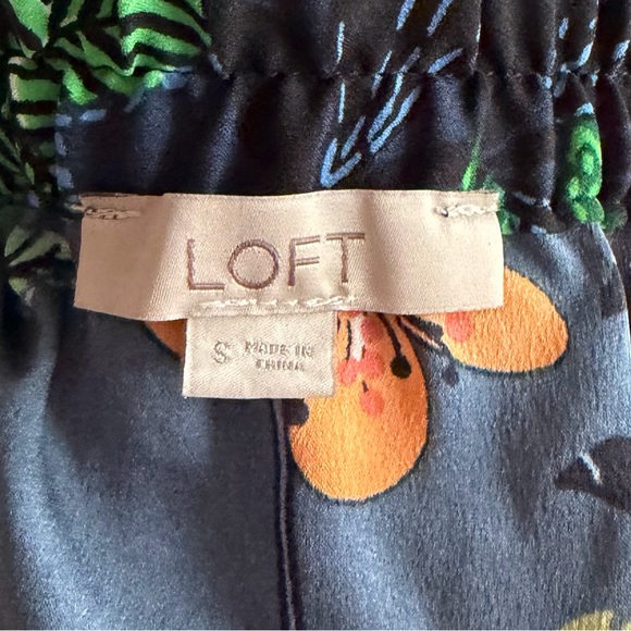 •LOFT• Tropical Floral Pull-On Skirt - Size Small - Picture 3 of 8